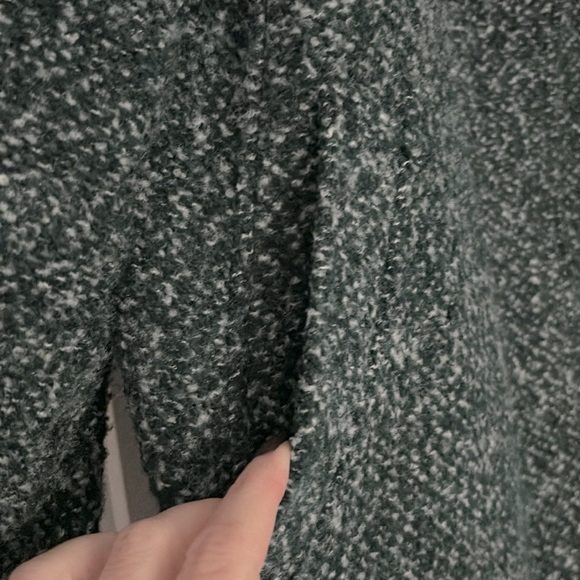 LOFT Green Boucle Coat Petite Medium - Picture 3 of 6